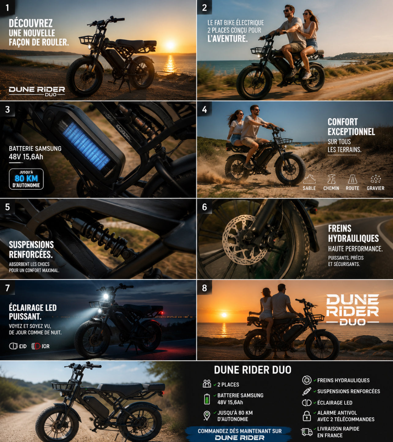Dune Rider -Fat Bike Electrique 2 places
